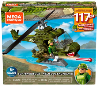 Helikoptéra - MEGA BLOKS Stavebné bloky Záchranná helikoptéra