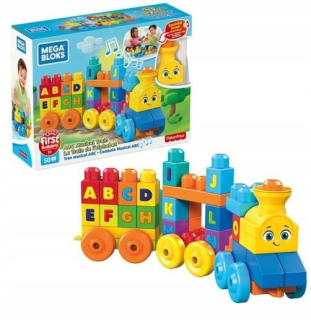 Stavebnica Mega Bloks - Mega Bloks Train ABC so zvukom abecedy FWK22