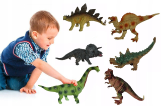 Mega Veľké Gumové dinosaury Set 6ks T-REX