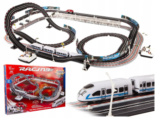 Dráha pre deti, stavebnica - Mega Electric Railway 2in1 XXL pretekárska dráha