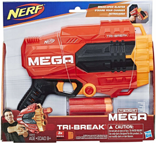 Detská zbraň - Mega Nerf N-Strike Tri-Break + šípky