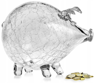 Pokladnička pre deti - Mega Big Glass Piggy Bank Bezfarebný