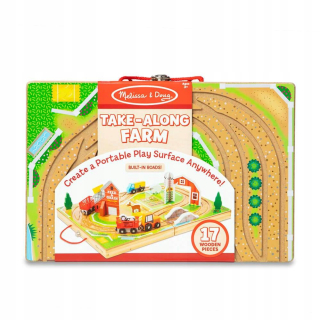 Dráha pre deti, stavebnica - Melissa & Doug drevené Farma v kufri