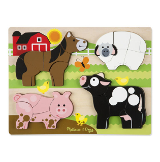 Melissa Doug Big Drevená Thick Puzzle 4v1