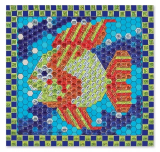 Melissa Doug Fish Mosaic Nálepka Nálepka Image