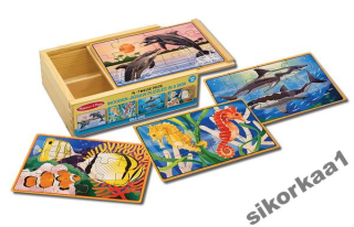 Melissa Doug morských živočíchov 4 puzzle v krabičke