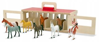 Prenosná stajňa Melissa & Doug 8 konských figúrok 13744