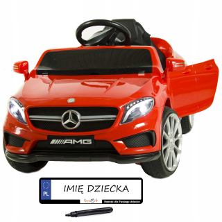 Mercedes auto čierne, červené