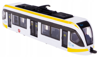 MESTSKÁ Električka, KOVOVÝ MODEL BBURAGO, ŽLTÁ