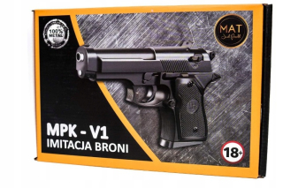 Pištoľ pre deti - Kovová pištoľ na guličky kov Power Beretta ASG
