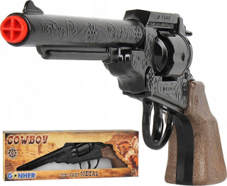 Pištoľ pre deti - Kov cowboy revolver pre Gonher kapoty