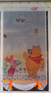 Záclony do detskej izby - Mg Disney Panel Bow Screen Medvedík Pú