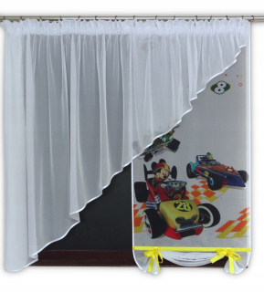 Záclony do detskej izby - MG Disney Panel Mickey + skos 300cm 8 vzorov