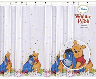 Záclony do detskej izby - MG firana DA06 Winnie the Pooh 230x150 Tape X