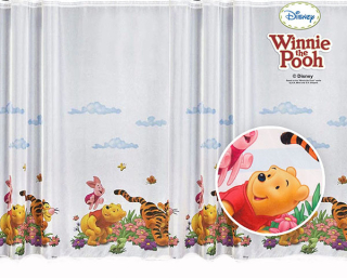 Záclony do detskej izby - MG firana Disney Kubuś DA01 230x240 Ready Tape X