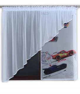 Záclony do detskej izby - MG firana Disney Panel Cars Cars Dal3 + skos