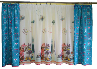Záclony do detskej izby - MG firana Disney Woal Minnie 76 + Záclony NEW !!