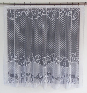 Záclony do detskej izby - MG CURTAIN KOTY KOTKI 300X160 pripravené so žakárovou páskou
