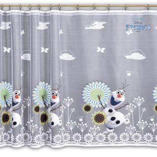 Záclony do detskej izby - MG firana Land of Ice 310x160 Ready s páskou
