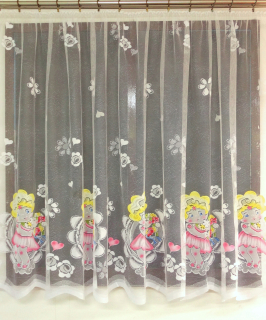 Záclony do detskej izby - Mg opona lala 320x160 pripravený s páskou Promotion