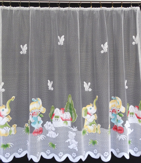 Záclony do detskej izby - MG firana Lala Cottage Kol 210x140 Ready Tape