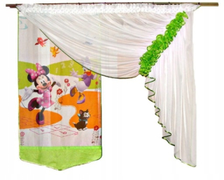 Záclony do detskej izby - MG firana + DISNEY panel 60 navrhuje super Nový !!