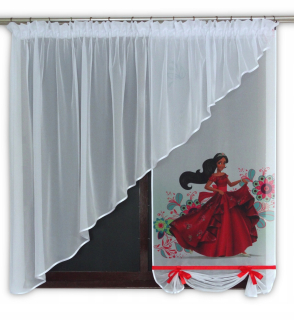Záclony do detskej izby - MG firana Elena Panel s Avalor + skos Nový