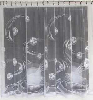 Záclony do detskej izby - Mg záves guľa biela 300x150 Ready s páskou