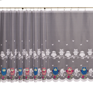 Záclony do detskej izby - Mg opona sova sova 300x160 Ready s Jacquard pásky