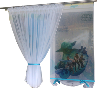 Záclony do detskej izby - MG firana Star Wars SW04 + Bell New