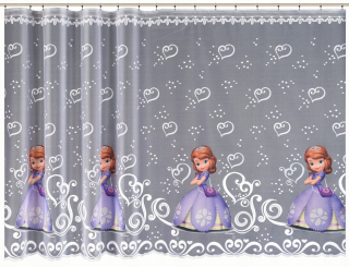 Záclony do detskej izby - MG firana Zosia Sofia 270x130 Ready Jacquard Tape