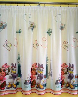 Záclony do detskej izby - MOČNÁ KONTROLA READY MOUSKA MINNIE DA76 310X155 páska