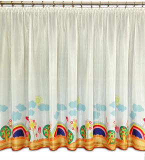 Záclony do detskej izby - Mg záclonové Ready dúhových farieb rúška 300x145 s páskou