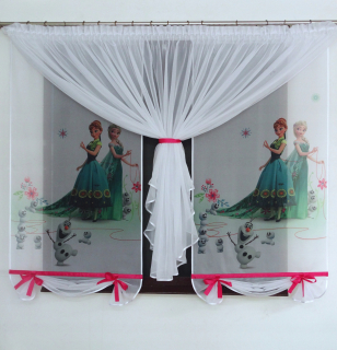Záclony do detskej izby - MG SET 2 PANELY disney CLIP + BELL 50 vzor