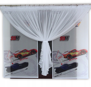 Záclony do detskej izby - MG KPL 2 Disney Panely Simple + Bell 50 Pattern