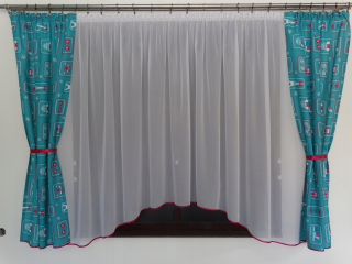 Záclony do detskej izby - MG KPL CURTAIN VOILE + ZÁVESY MINNIE myš NOVINKA