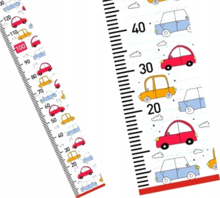 Meter na meranie výšky detí - Meranie rastu Závesné Car Autá Boy 2m
