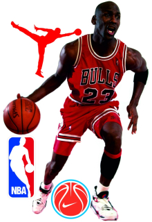 Detské samolepky na stenu - Michael Jordan NBA Lepiaca obraz na stenu 80 cm !!!