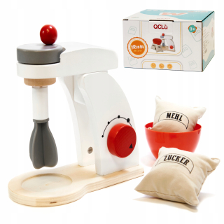 Detská kuchynka - Mixer kuchynský robot Montessori drevené doplnky