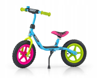 Milly Mally multicolor 12" balančný bicykel Blue, Pink, Green