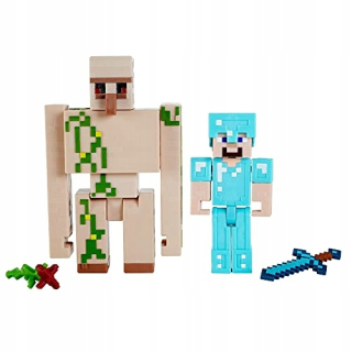 Akčná figúrka, postavička - MINECRAFT CRAFT-A-BLOCK STEVE A IRON GOLEM Obrázok