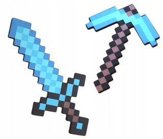 DIAMANTOVÝ MEČ MINECRAFT + HRAČKA NA KUFRIKU