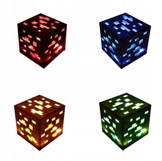 Nočná lampa do detskej izby - Minecraft Lamp Klocek Ruda Diamond 772 B