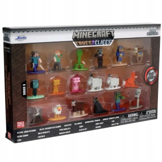 Balenie 18 kovových nanofigúrok JADA Minecraft, verzia 8