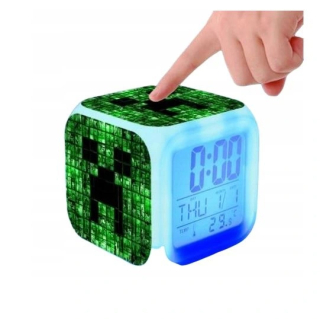 Hodiny do detskej izby - MINECRAFT WATCH DIGITAL LED BUXIKA PRE DETI