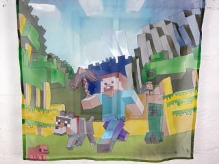 Záclony do detskej izby - Minecraft opona opona opona záclony jedinečné !!!