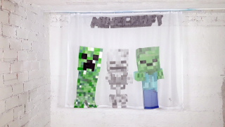 Záclony do detskej izby - Minecraft záves záves voál záves záves Nuba