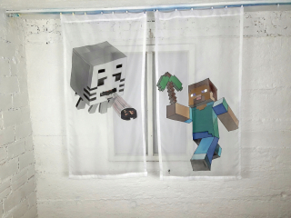 Záclony do detskej izby - Minecraft opona opona voály opona opona!
