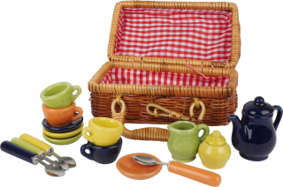 Detské spotrebiče -  Mini piknikový kôš set 18 dielov porcelán