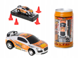 Auto na diaľkové ovládanie - Mini auto RC plechovka 2,4 GHz oranžový